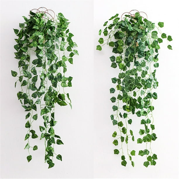 2PCS Artificial Vine Ivy Plants Leaves Fake Garland Hanging For Garden Wedding 2PCS Artificial Vine Ivy Plants Leaves Fake Garland Hanging For Garden Wedding